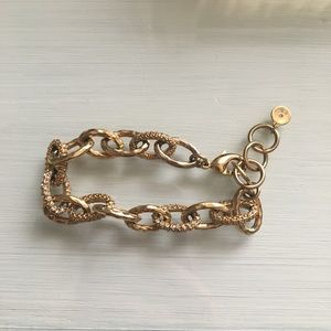 Stella and dot gold pave chain bracelet